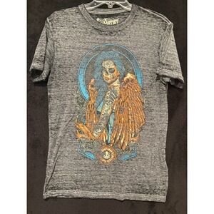 Secret‎ Artist Collective Graphic Tee Angel Wings Burnout T-Shirt M